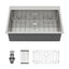 Sarlai 33''x22''Drop In Workstation Kitchen Sink 16 Gauge SUS304 Stainless Steel Single Bowl Topmount Sink with Accessories