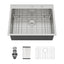 Sarlai 30''x22''Drop In Workstation Kitchen Sink 16 Gauge SUS304 Stainless Steel Single Bowl Topmount Sink with Accessories