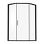Sarlai 42''x 76''Corner Sliding Shower Enclosure Matte Black Framed Tempered Glass Shower Door