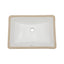 Sarlai 21in Rectangular Modern White Ceramic Undermount Bathroom Vessel Sink with Overflow