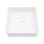Sarlai 15'' x 15'' White Ceramic Drop-in Square Bathroom Vessel Sink