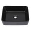 Sarlai 19''x15'' Above Counter Rectangular Black Porcelain Ceramic Bathroom Vessel Sink