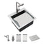 Sarlai 21'' Drop-in Workstation Single Bowl Stainless Steel Outdoor Sink