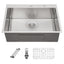 Sarlai 33'' Stainless Steel Drop-In Single Bowl Double Hole Kitchen Sink