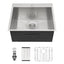 Sarlai 25'' x 22'' Stainless Steel Drop-in Single Bowl Laundry Deep Utility Sink