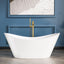 Sarlai 59 Inch Acrylic Freestanding Soaking Bathtu