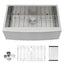 Sarlai 33'' x 21'' Stainless Steel Apron Front Single Bowl Farmhouse Sink