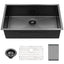 Sarlai 32'' x 19'' Gunmetal Black Stainless Steel Single Bowl Undermount Kitchen Sink