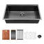 Sarlai 30'' Stainless Steel Black Single Bowl Workstation Kitchen Sink
