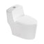 Sarlai One Piece Toilet - Tall Elongated Bathroom Toilet Comfort Height Dual Flush White Ceramic Modern Small Bathroom One Piece Toilet with Soft Seat, 12'' Rough - In, Wax Ring Included