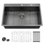 Sarlai 30in Single Bowl Topmount Stainless Steel Kitchen Sink