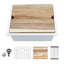 Sarlai 21'' White Quartz Composite Undermount Workstation Kitchen Sink Small Bar Prep
