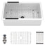 Sarlai 32in White Undermount Single Bowl Fireclay Ceramic Kitchen Sink