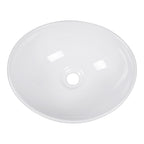 Oval Vessel Sink - Sarlai 16''x13'' Bathroom Sink Oval Shape Above Counter White Porcelain Ceramic Bathroom Vessel Vanity Sink Art Basin