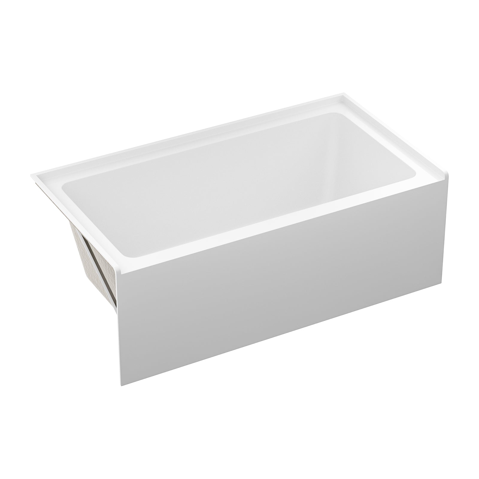 Sarlai 60'' x 32'' Acrylic Rectangular Apron Front Alcove Soaking Bathtub