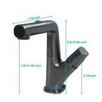 Sarlai 3 Modes 360° Rotating Pull Down Sprayer Stainless Steel Bathroom Faucet