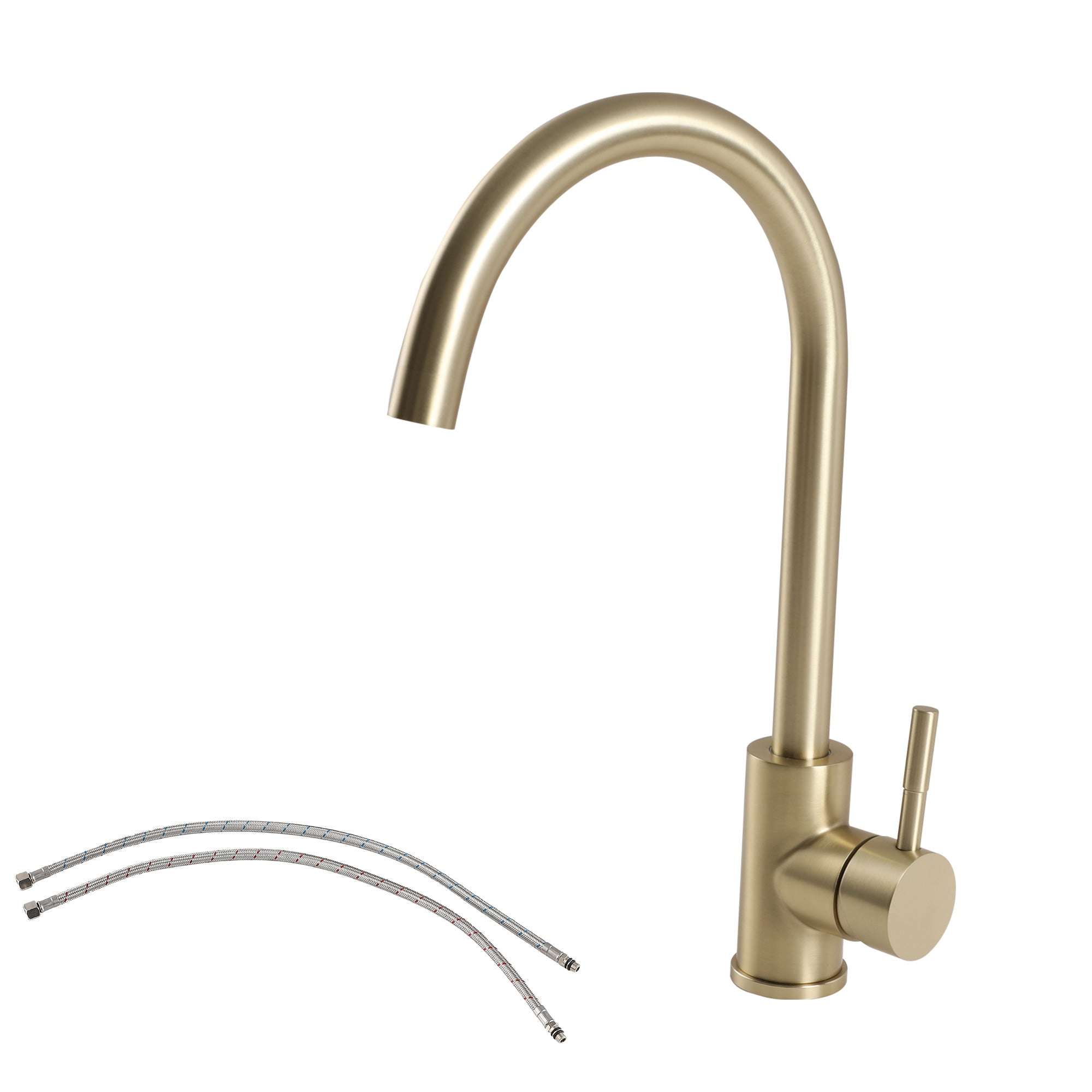 Sarlai 360 Degree Single Handle Brass Kitchen Faucet