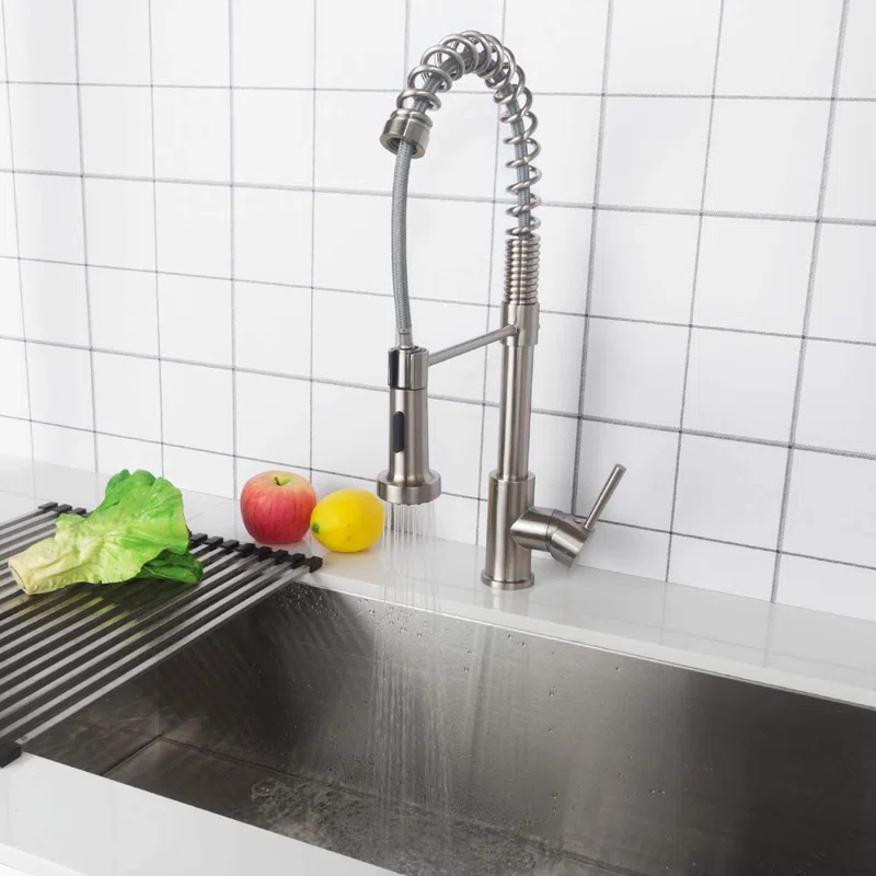 Sarlai Single Handle Pull Down Spring Kitchen Faucet