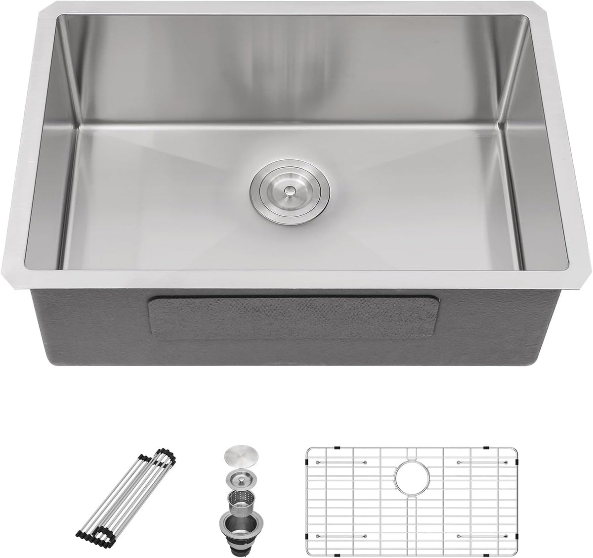 Sarlai 28'' Undermount Stainless Steel Single Bowl Kitchen Sink Main image