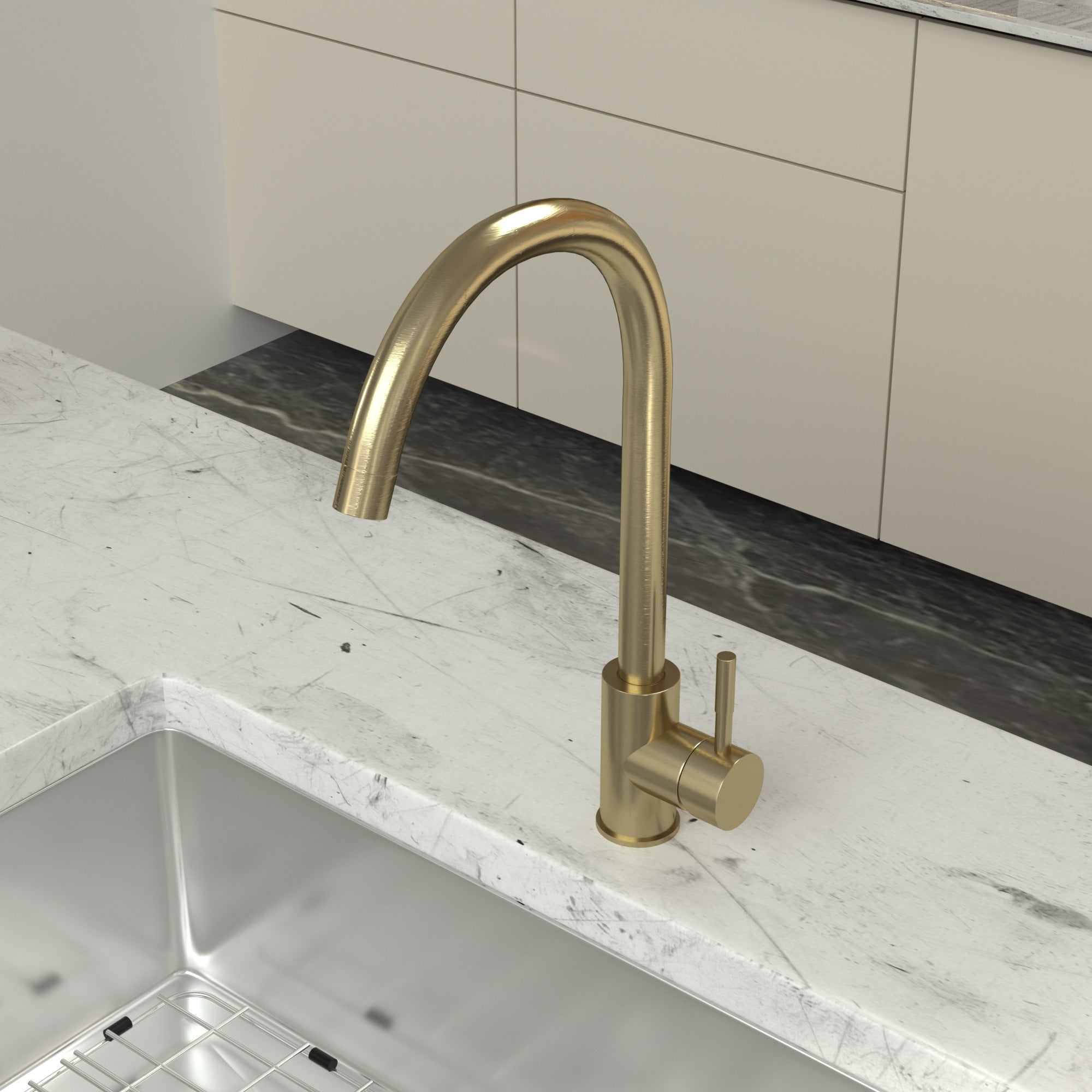 Sarlai 360 Degree Single Handle Brass Kitchen Faucet