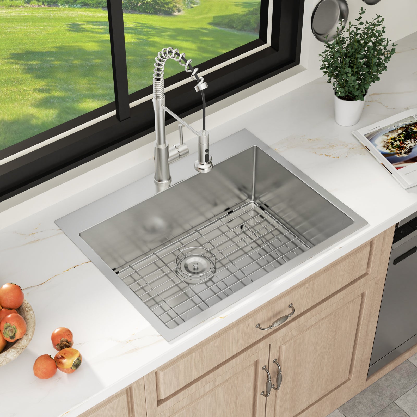 Sarlai 30''x22''Drop In Workstation Kitchen Sink 16 Gauge SUS304 Stainless Steel Single Bowl Topmount Sink with Accessories Secondary image