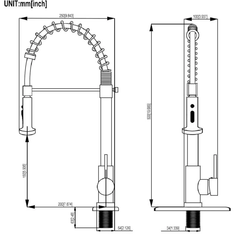 Sarlai Single Handle Pull Down Spring Kitchen Faucet
