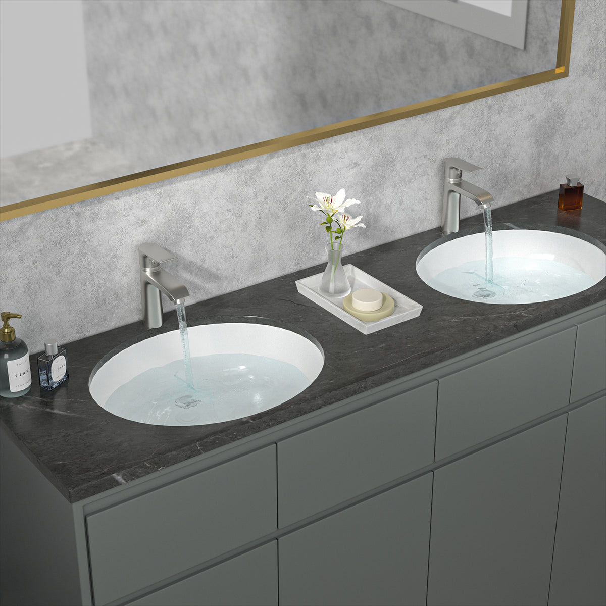 Sarlai 19''x16''Oval Undermount Bathroom Sink White Ceramic Sink With Overflow