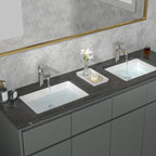 Sarlai 22''Rectangular White Porcelain Undermount Bathroom Sink
