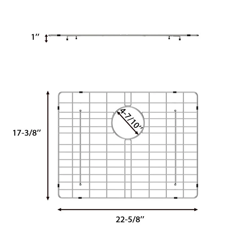 Sarlai 574 x 442mm Stainless Steel Kitchen Sink Bottom Grid