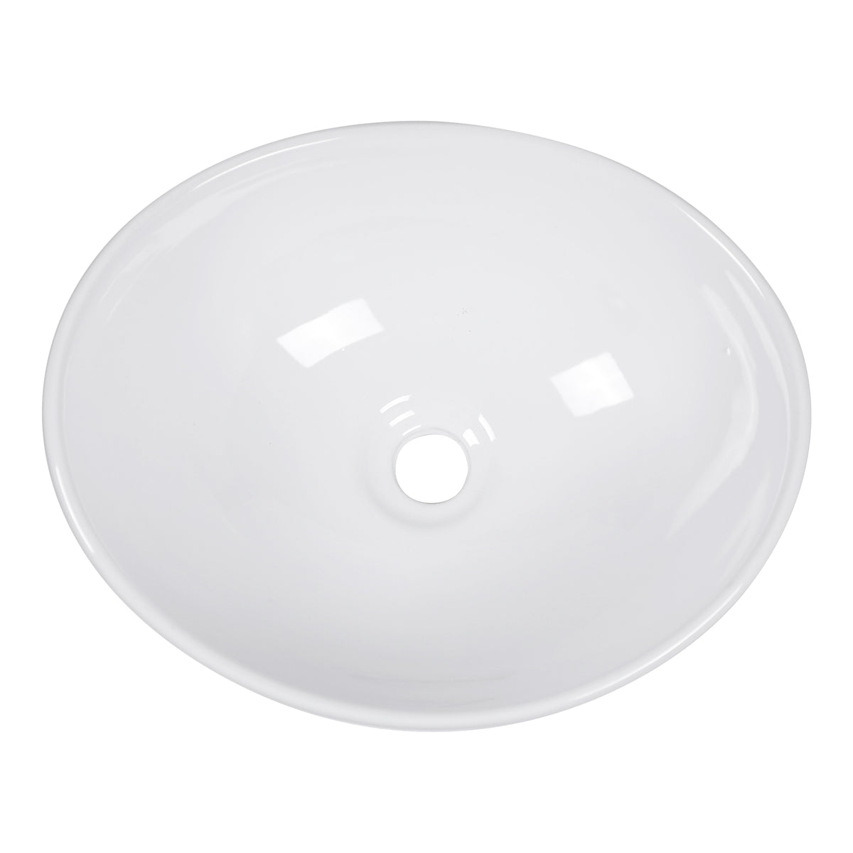 Sarlai 16''Oval White Ceramic Vessel Sink Above Counter Bathroom Sink