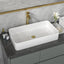 Sarlai 24''Rectangular White Ceramic Vessel Sink Above Counter Bathroom Sink
