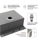 Sarlai 25'' x 22'' Stainless Steel Single Bowl Topmount Kitchen Workstation Sink