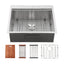 Sarlai 25'' Single Bowl Topmount Stainless Steel Workstation Kitchen Sink