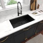 Sarlai 28'' Stainless Steel Undermount Gunmetal Black Kitchen Sink