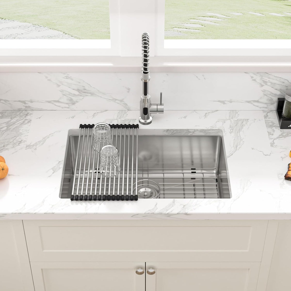 Sarlai 28'' Undermount Stainless Steel Single Bowl Kitchen Sink
