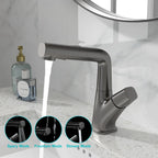 Sarlai 3 Modes 360° Rotating Pull Down Sprayer Stainless Steel Bathroom Faucet