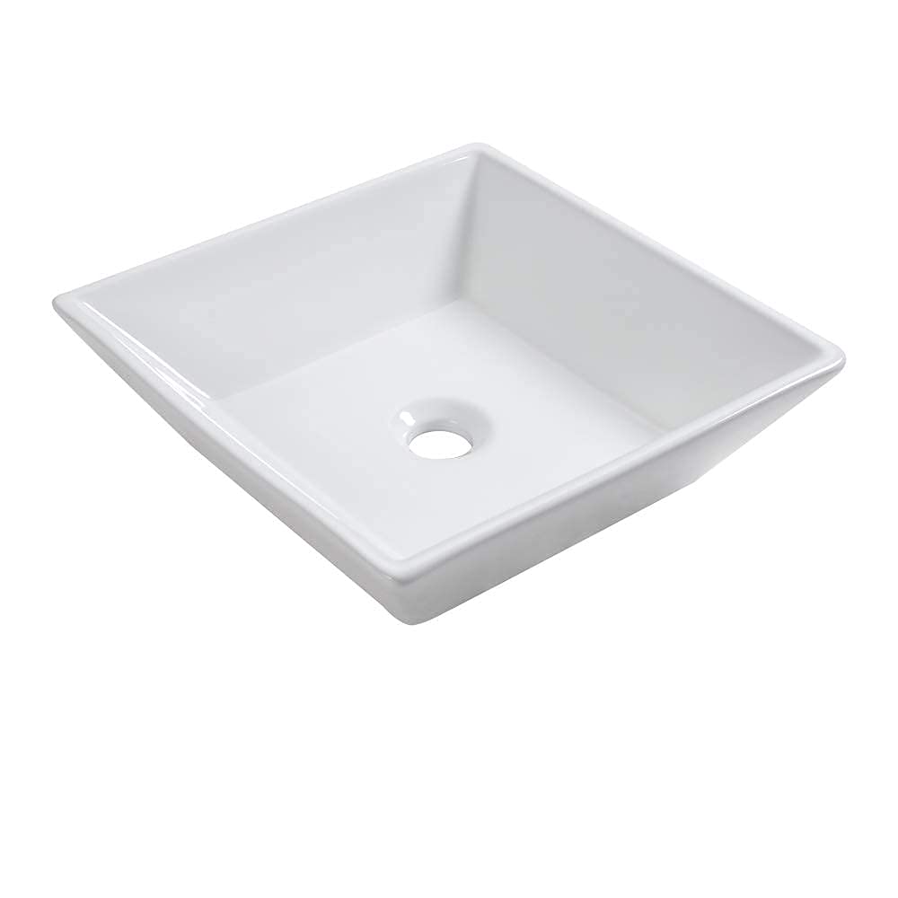 Sarlai 16'' White Ceramic Bathroom Vessel Sink Main image