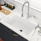 Sarlai 32in White Undermount Single Bowl Fireclay Ceramic Kitchen Sink