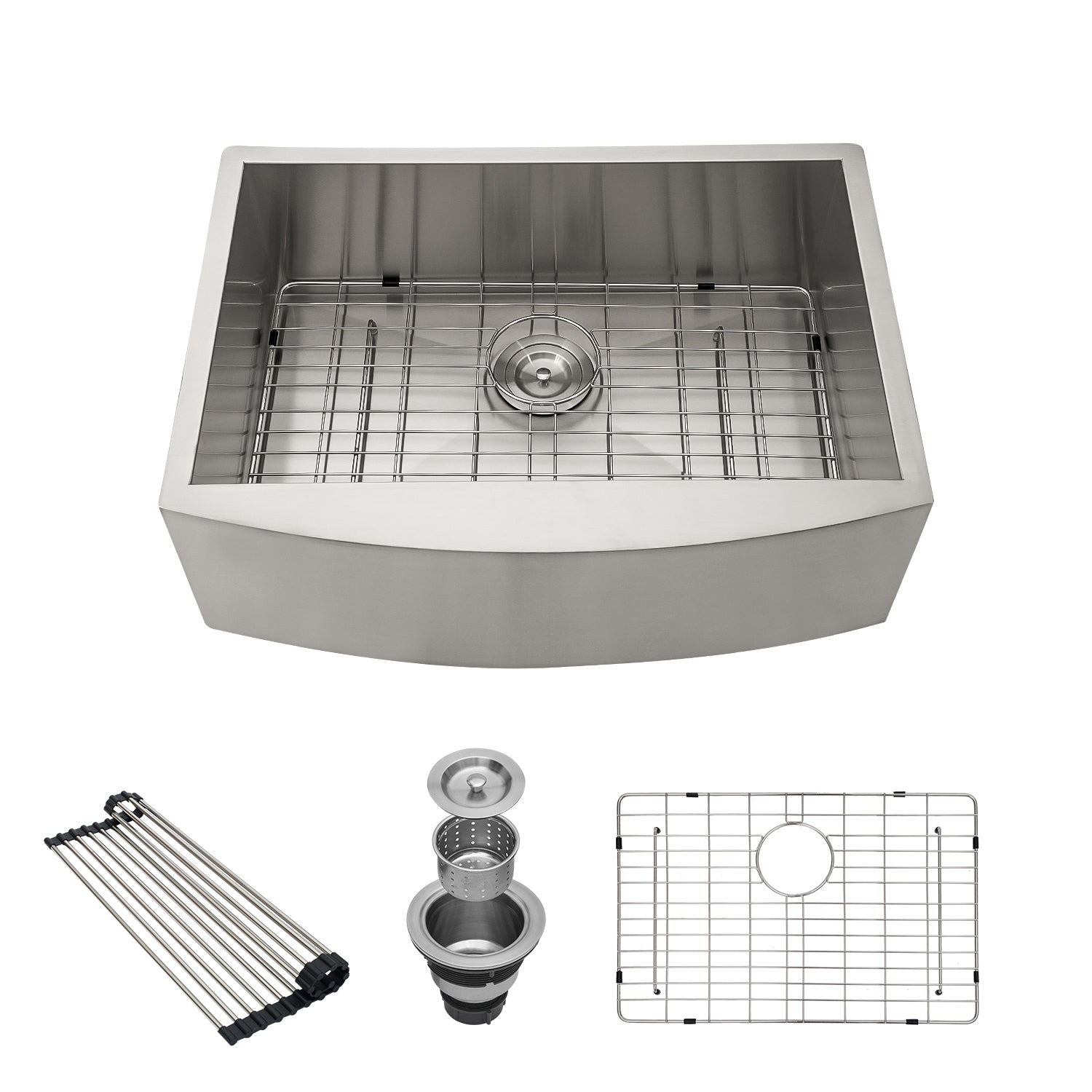 Sarlai 27'' Single Bowl Stainless Steel Farmhouse Sink