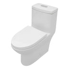 Sarlai White Ceramic Elongated Floor One Piece Bidet Toilet