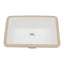Sarlai Undermount Bathroom Sink - 20 x 14.5 inch Rectangular Vessel Sink Undermount Sink Modern White Ceramic Rectangle Sink, Under Counter Vanity Sink Art Basin with Overflow