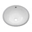 Sarlai 16'' Undermount Ceramic Pure White Oval  Bathroom Sink