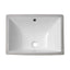 Sarlai 18.5'' Pure White Porcelain Ceramic Rectangle Undermount Bathroom Sink