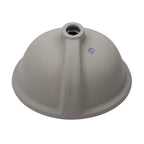 Sarlai 16in Undermount Oval Pure White Porcelain Ceramic Bathroom Vessel Sink