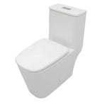 Sarlai White Ceramic Elongated Floor One Piece Bidet Toilet with Comfortable Seat