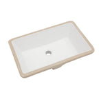 Sarlai 21in White Ceramic Rectangular Undermount Bathroom Vessel Sink with Overflow