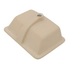 Sarlai Undermount Bathroom Sink - 20 x 14.5 inch Rectangular Vessel Sink Undermount Sink Modern White Ceramic Rectangle Sink, Under Counter Vanity Sink Art Basin with Overflow