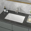 Sarlai 21''x13''Rectangular White Porcelain Undermount Bathroom Sink
