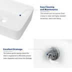 Sarlai 19'' x 15'' White Ceramic Rectangle Countertop Vessel Bathroom Sink