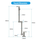 Sarlai Wall Mounted Folding Two Handle Pot Filler Gold Stainless Steel Kitchen Sink Faucet